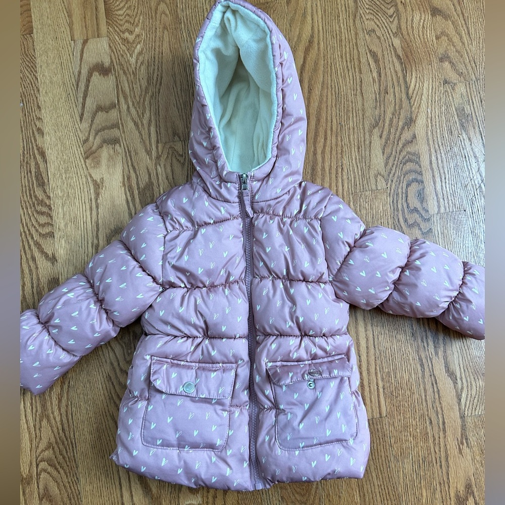 3T Pink Tahari Puffer Coat